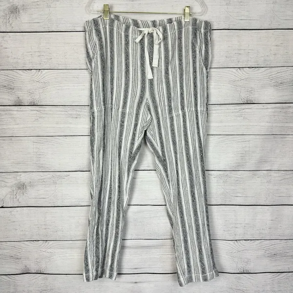 Sundance Blue Striped Gauze Cotton Pants Womens Size Medium Lined Boho‎ Beach - Image 2