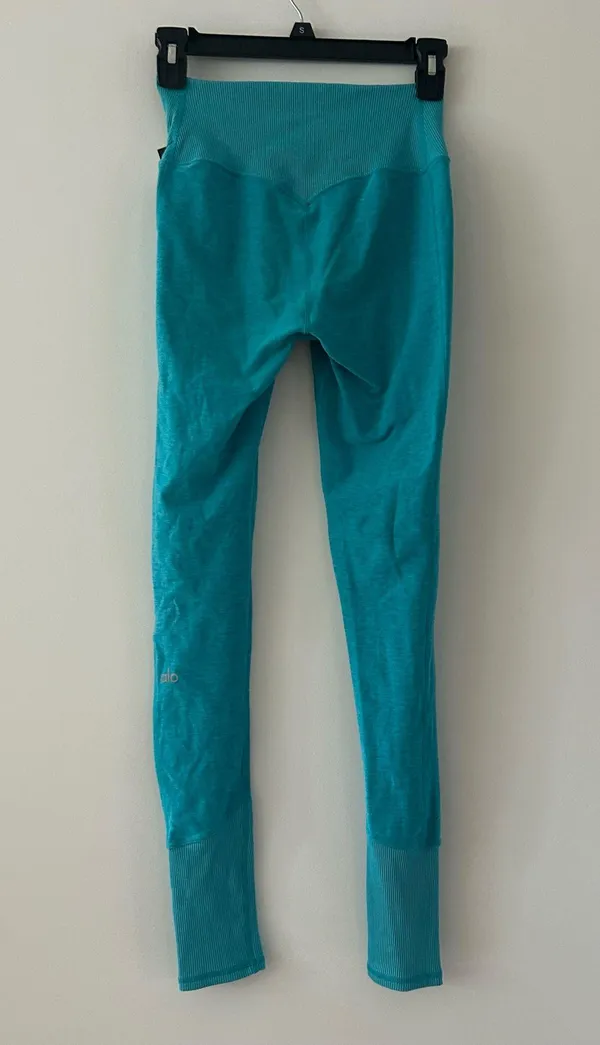 Alo Yoga Alosoft Bright Blue Athletic Leggings Size XS - Image 5