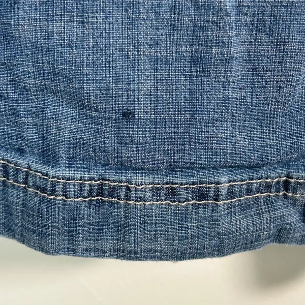 Karen Scott Woman Blue Denim Skort 16W Medium Wash‎ Stretch Mini Skirt Shorts - Image 5