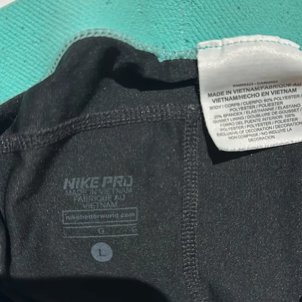 Nike pro shirts Fri fit since large Tiffany blue and black - Image 10