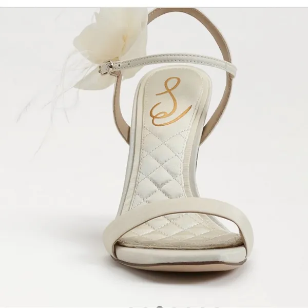 Sam Edelman Cream Floral Heels - Image 5