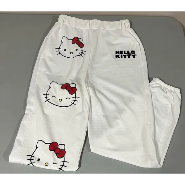 Hello Kitty White Graphic Sweats Sweatpants Joggers Pants Bottoms Size XS ❤️ - Image 4
