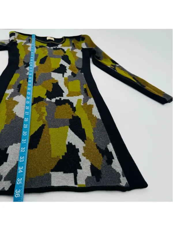 Revolve Torn by Ronny Kobo Long Sleeve Dress S Green Black Camo - Image 8