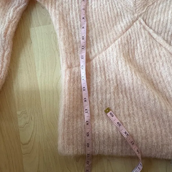 SEZANE Pink Mohair Blend V Neck‎ Knit Sweater Size Small - Image 6