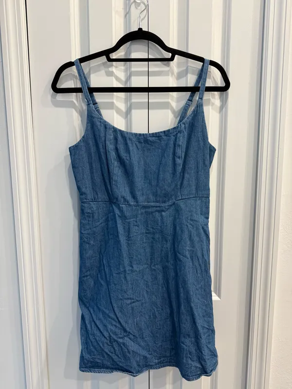 Old Navy Fit & Flare Sleeveless Denim Dress - Image 3