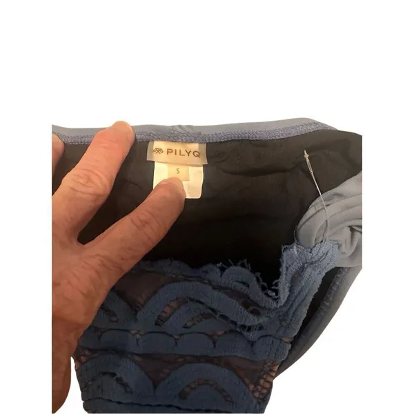 New. Pilyq sky blue lace bikini bottoms. Size small. Retails $76. NWOT - Image 6