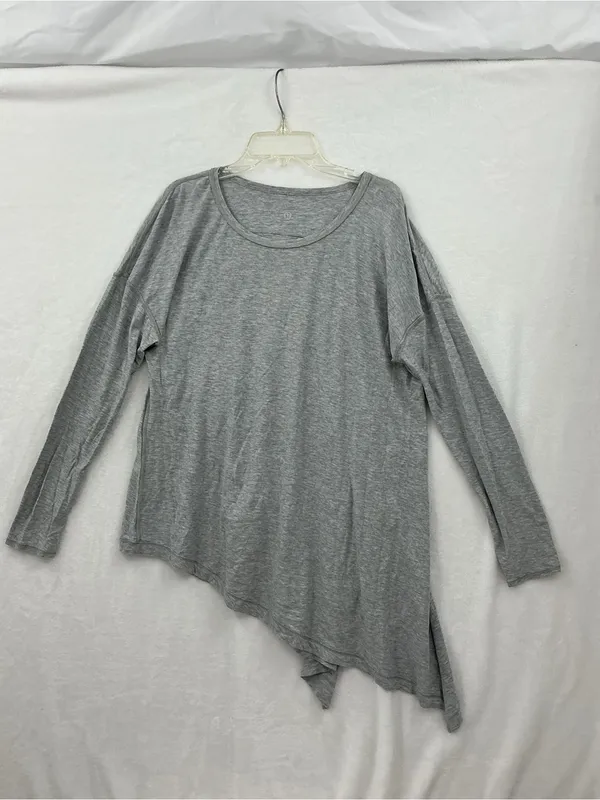 lululemon athletica Light Gray Long Sleeve Side-Slit Tunic 1182 - Image 2