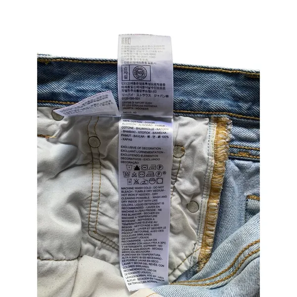 Levi's 501 Original Straight Jeans Women W28 L30 Light Wash Blue Premium Classic - Image 8