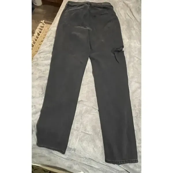 American Eagle SZ 0 Black Comfort‎ Stretch Waistband Jeans Mom Jean - Image 6
