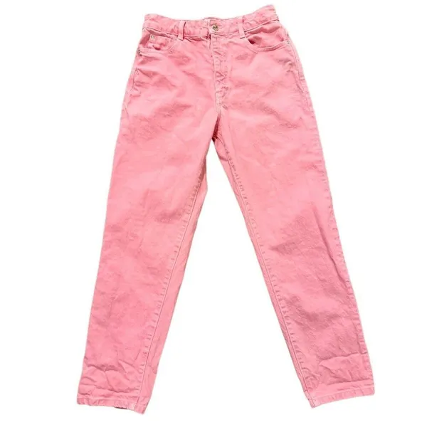Zara pink high rise mom Jean cotton size 6 - Image 9