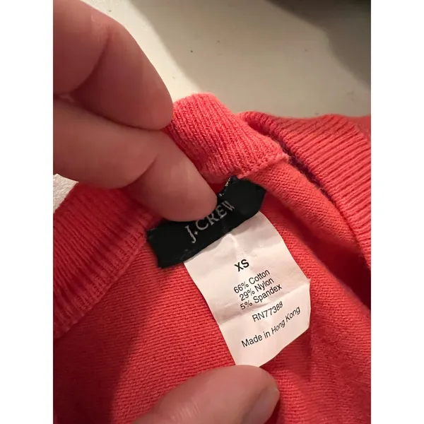 J.Crew Pink Jackie Cardigan Cotton Blend White Button Long Sleeve Size XS - Image 6
