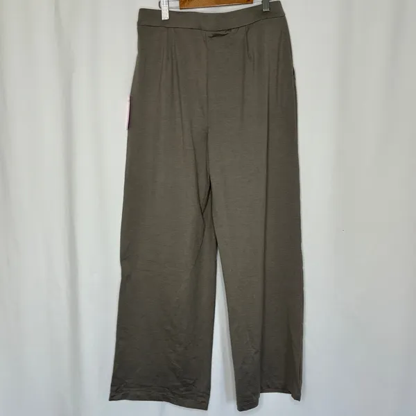 Member's Mark Light Brown Wide Leg Trouser Soft Knit NWT Womens Small - Image 5