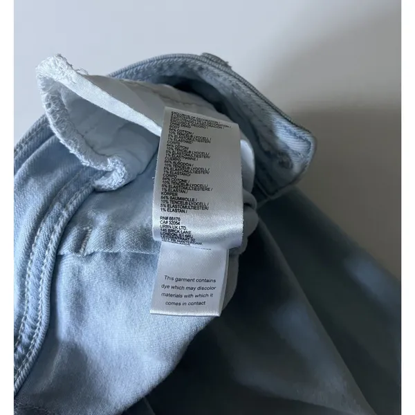 Maeve High-Rise Crop Wide-Leg Welt Pocket Jeans Size 29P Light Wash Raw Hem - Image 4