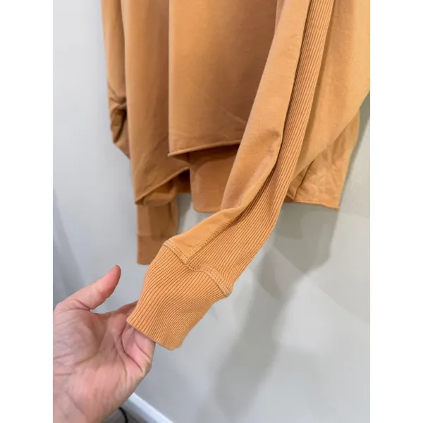 OFFLINE by Aerie Women XL Ginger Orange Cropped Raw Hem Hoodie Sweatshirt - Image 5