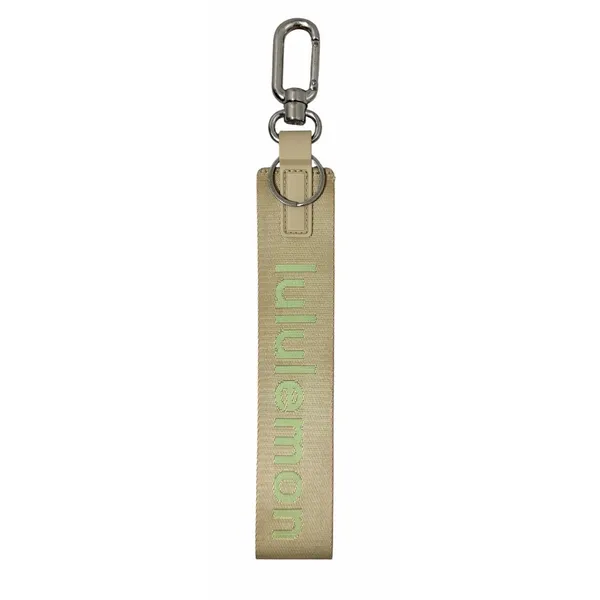 Lululemon Never Lost Keychain Trench/Pistachio Logo Wristlet Strap - Image 2