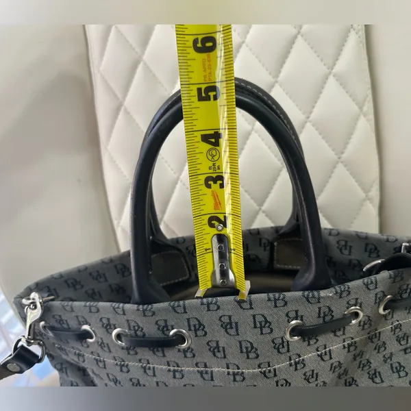 Dooney & Bourke Monogram Signature Tassel Tote Vintage purse - Image 10