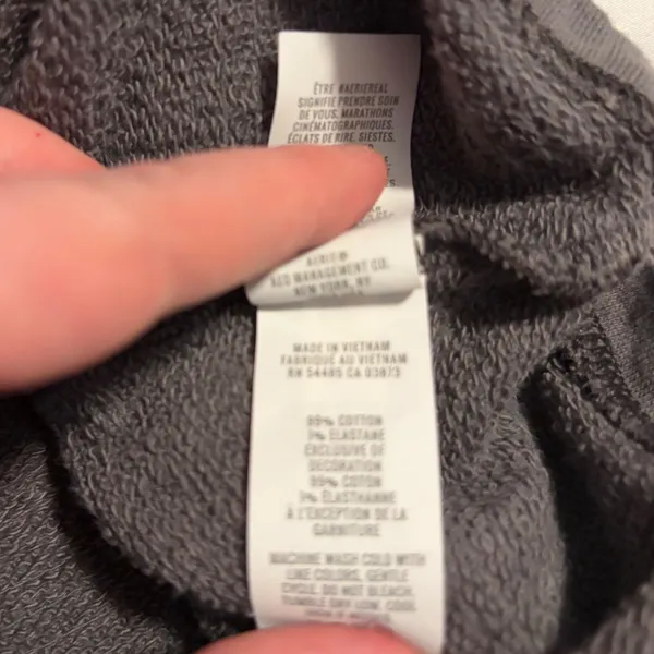 Aerie Gauze Fleece Pullover Boho Gray V-Neck Tassel Tie‎ Large - Image 5