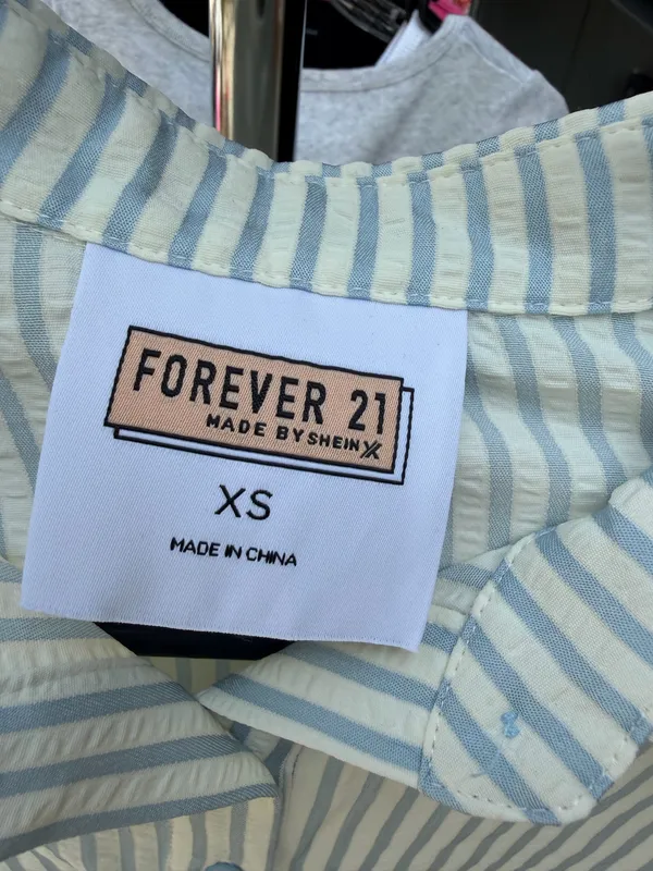 Forever 21 Button Up Stripe Top - Image 3