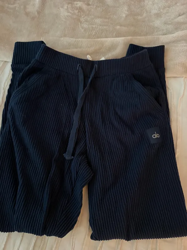 ALO yoga navy blue ribbed sweat set  - Image 5