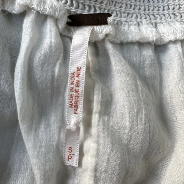 Free People Sunbeams White Graduation Dress Floral Embroidered Mini Dress Sz S - Image 7