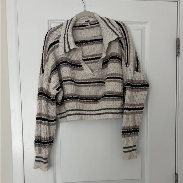Free People Kennedy Striped Pullover Sweater - Image 4
