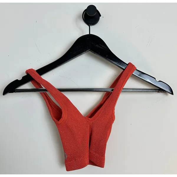 FREE PEOPLE Movement Glitter Cami in Hot Red Size X-Small - Image 3