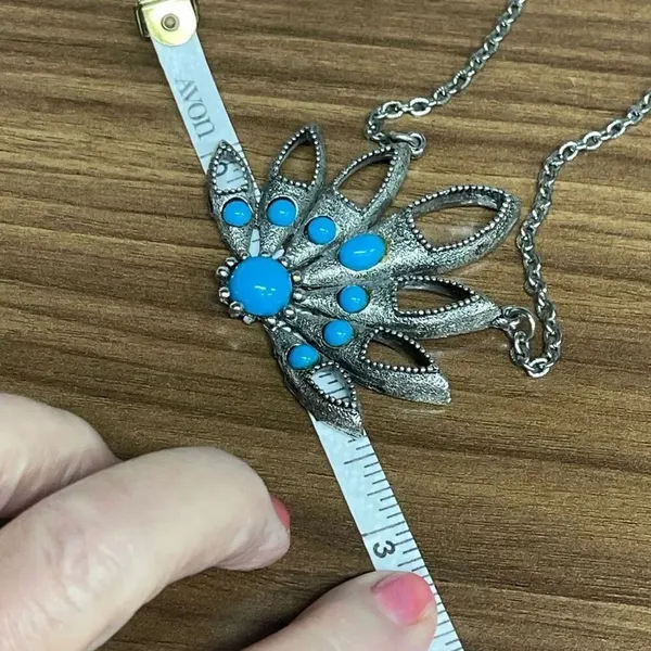 Vintage southwestern style statement necklace. 13.5” approximately - Image 4