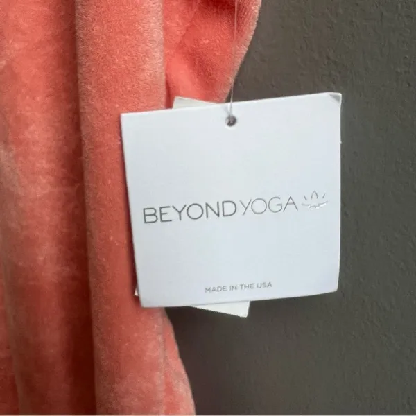 NEW BEYOND YOGA Out of Town Dress in Peach Blush NWT Terry Mini Dress Size XS - Image 7