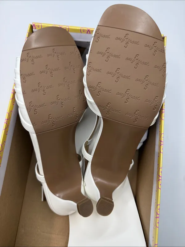 EXTRA WIDE WIDTH Easy Street Women's Delite Kitten Heel Dress Sandals Size 7WW - Image 8