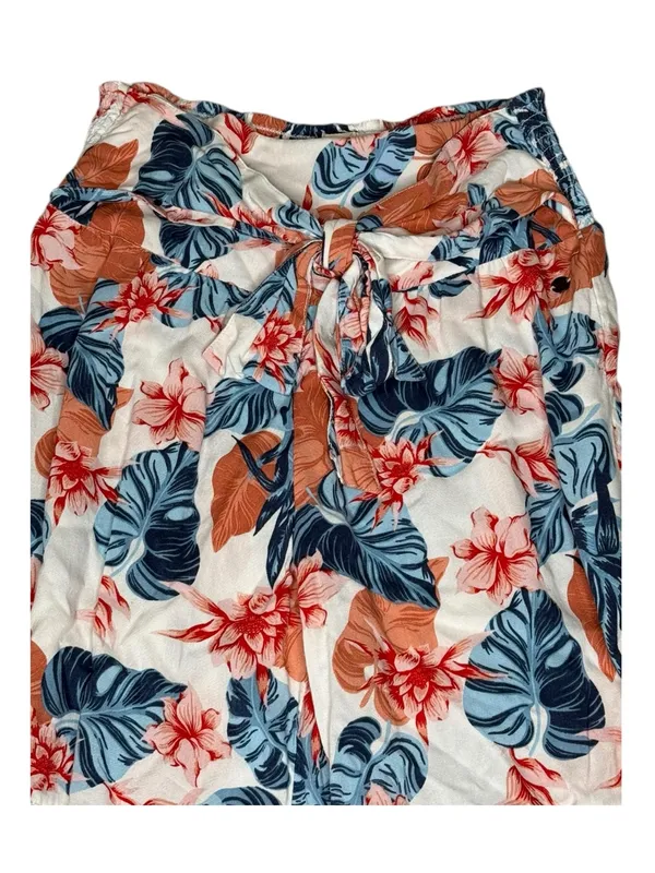 Roxy ✿ Saturated Floral Print Wide Leg Beach Pants ✿ Red White + Blue ✿ Small - Image 6