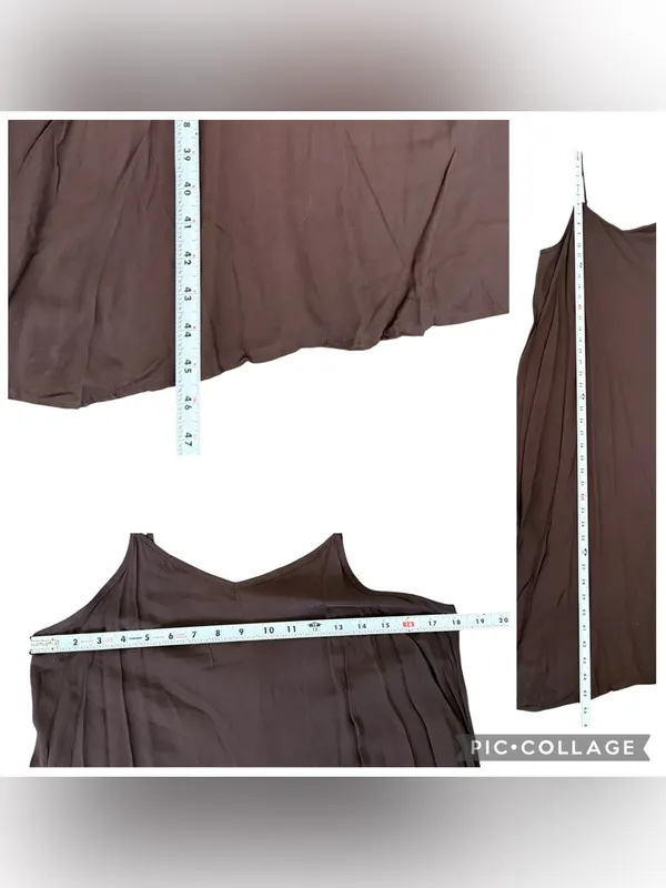 Natural Life Dress Size Small Brown Midi Floral V Neck Bell Sleeve Tiered Boho - Image 11