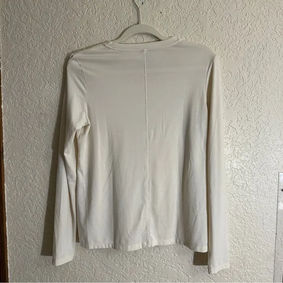 Varley Long Sleeve Tee Womens S Cream Crew‎ Neck Activewear Stretch - Image 6