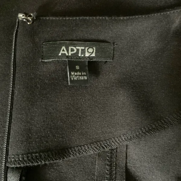 APT9 Sleeveless A-Line Black Knee Length Pleated Dress Size SM Zipper Back - Image 4