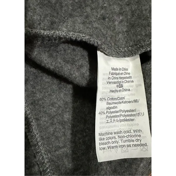 J. Crew Mercantile ruffled sweatshirt pullover‎ grey speckled sz medium - Image 6
