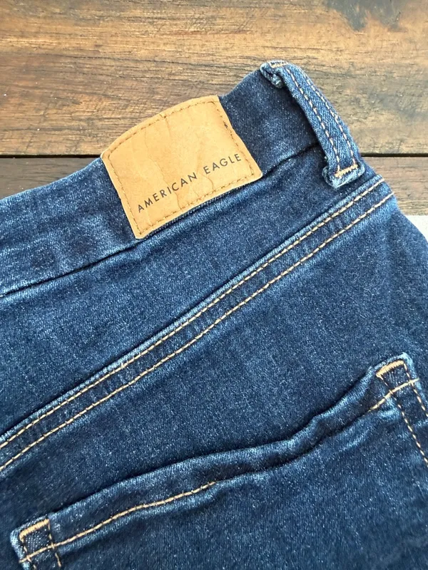 American Eagle Outfitters Indigo Washed Denim Cutoff Shorts - Image 5