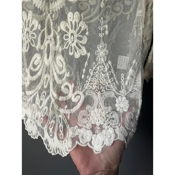 Solitaire Women's Lace Sheer Top Medium - Image 8