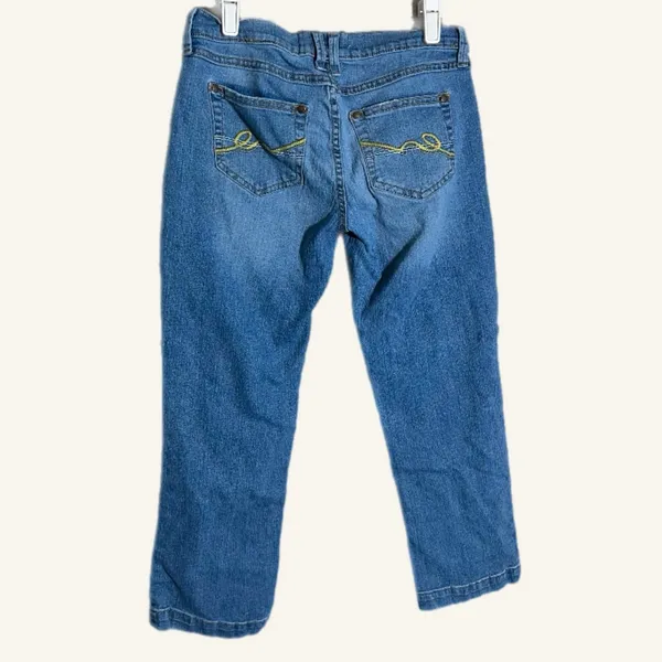 Liz Claiborne‎ Blue Capri Jeans Classic Style size 6 2000s - Image 6
