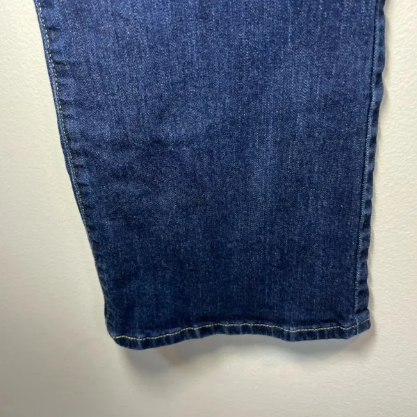 Levi's 515 Bootcut Jeans Dark Blue Denim Wash Mid Rise Zip Stretch Classic Sz 14 - Image 7