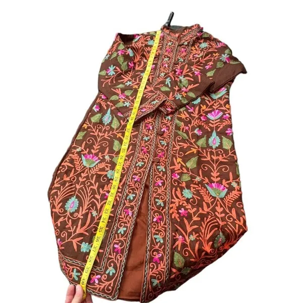 Amazing Vintage Beautiful Antique Eastern Indian KashmirI Floral Handmade Multi - Image 6