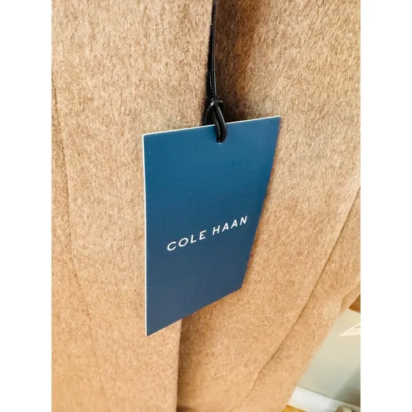Cole Haan Signature Wide Lapel Wool Blend Coat,‎ Size 12 Camel Classic Chic NWT - Image 9