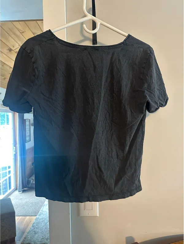 Zara black crop top sz M - Image 2