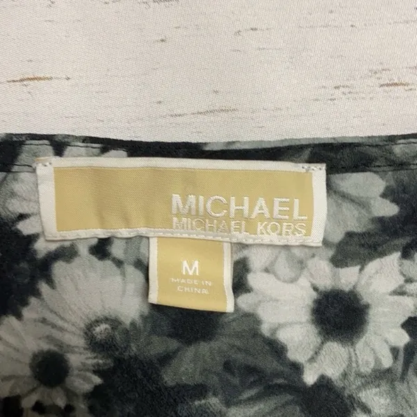 Michael Kors Gray Daisy Cap Sleeve Blouse - Image 2
