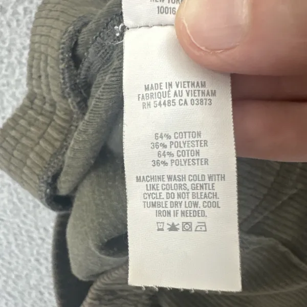 Arie High Rise Pull On Corduroy Flare Pants Olive Green Boho Women's Medium x 29 - Image 5