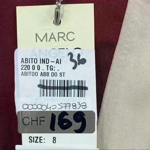 Marc‎ Angelo Maroon/Beige Dress Size 8 Red - Image 9