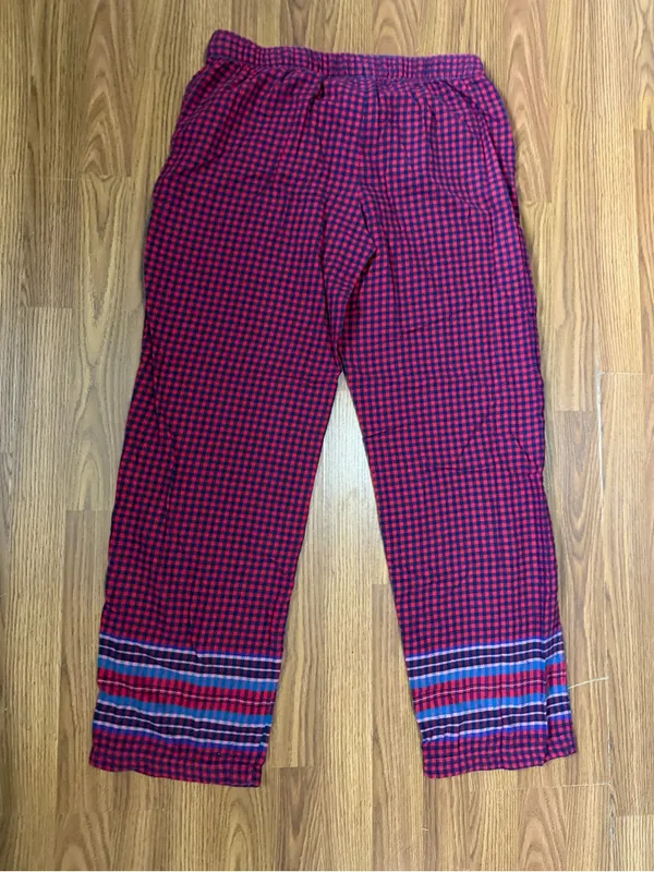 Aerie Gingham Plaid Pajama Pants Lightweight Cozy Lounge Medium - Image 3