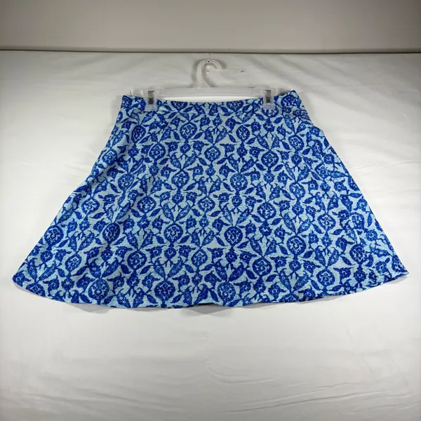 Michael Michael‎ Kors Blue White Paisley Damask A-Line Mini Skirt Size 6 - Image 4