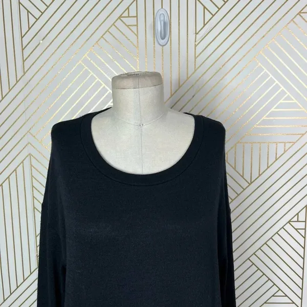 Aritzia Wilfred Free Black Jersey Knit Long‎ Sleeve Dress Size Small - Image 5