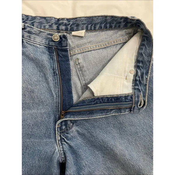 VTG 90s Brittania Jeans Womens 12 Tall High Waist Mom Tapered Blue Denim 31x32 - Image 11