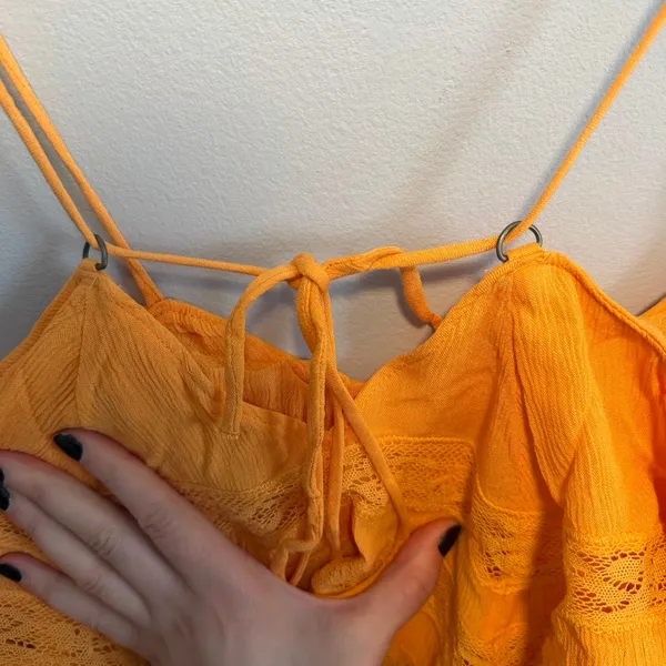 Free People Home Again Tank Top Cropped Orange NWT size Extra Small - Image 13
