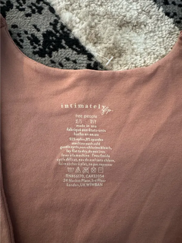 Free People Intimately Tan Pink Fitted Tank Top - Image 3